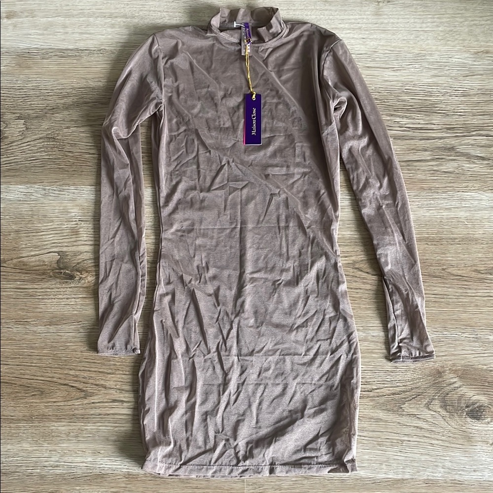Maison close see thru Taupe Mini Dress
